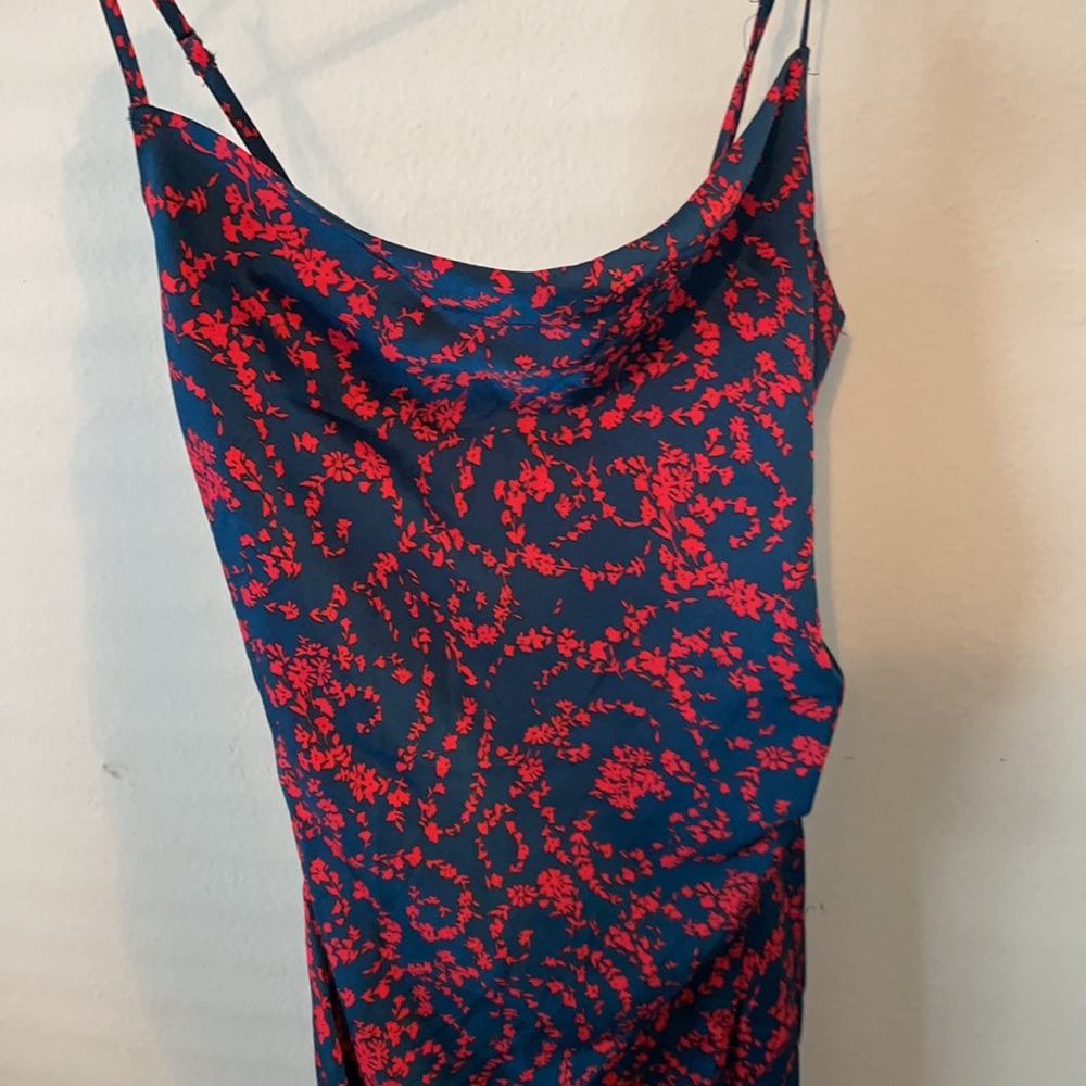 RENAMED | Navy blue with red floral dress - Picture 5 of 6